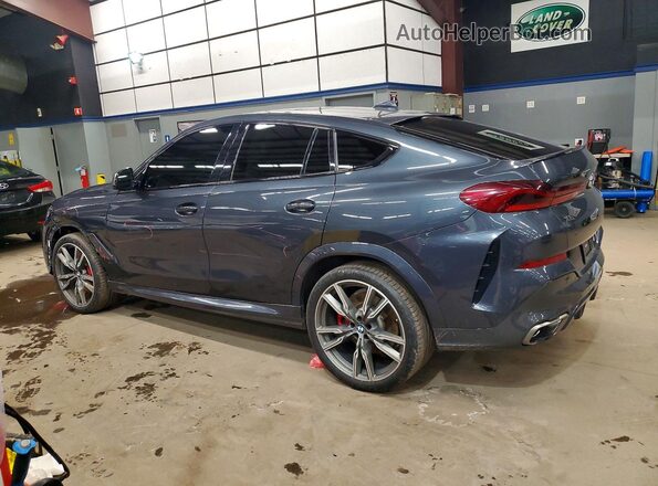 5UXCY8C0XN9M57643 2022 BMW X6 Blue Tył lewy