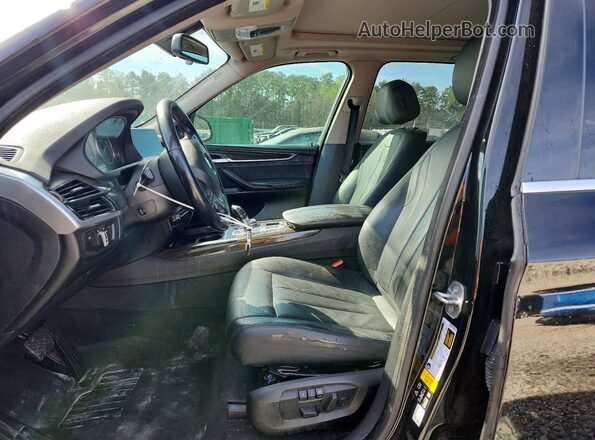 5UXKR0C54G0P24322 2016 BMW X5 Black Widok wnętrza z przodu