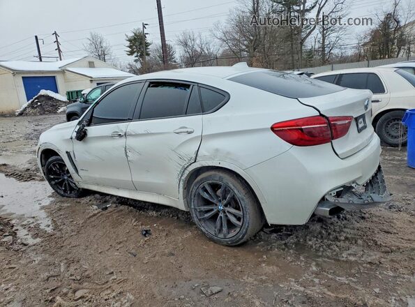 5UXKU2C34H0U30090 2017 BMW X6 White Trasero izquierdo