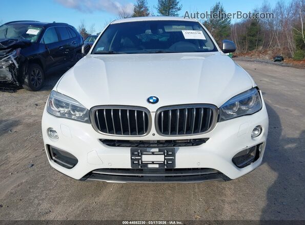 5UXKU2C57G0N79142 2016 BMW X6 White Widok zestawu wskaźników