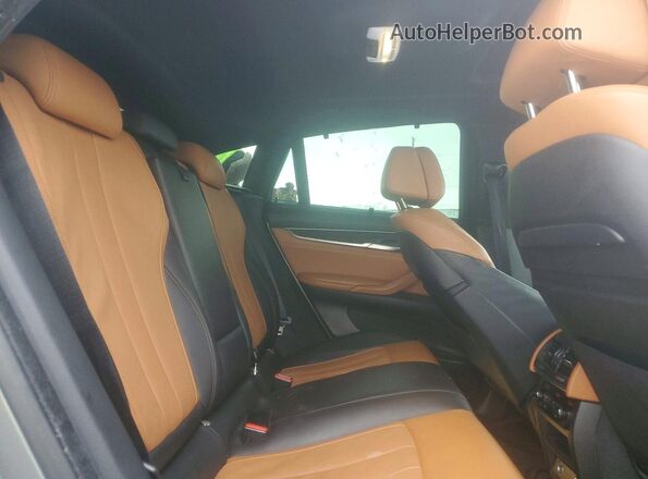 5UXKU6C59G0R34254 2016 BMW X6 Gray უკანა სალონის ხედი
