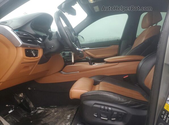 5UXKU6C59G0R34254 2016 BMW X6 Gray წინა სალონის ხედი