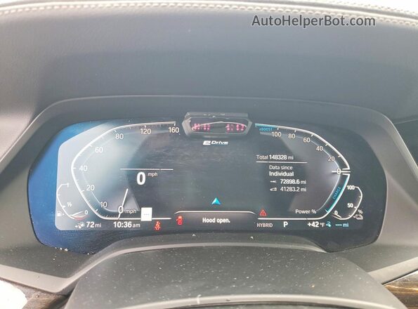 5UXTA6C03M9D45146 2021 BMW X5 White Widok zestawu wskaźników