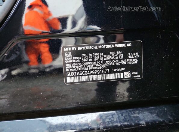 5UXTA6C04P9P91677 2023 BMW X5 Черный 