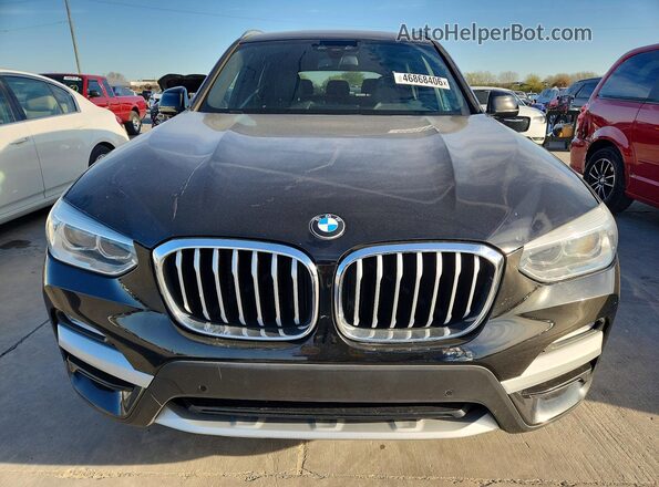 5UXTR7C51KLR43775 2019 BMW X3 Black Widok z tyłu