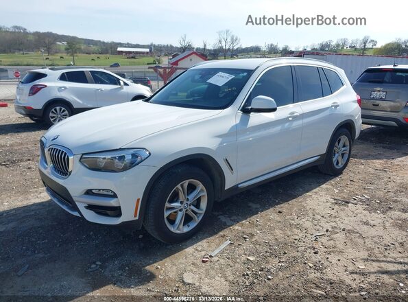 5UXTR7C51KLR46532 2019 BMW X3 White Vista tres cuartos delantera izquierda