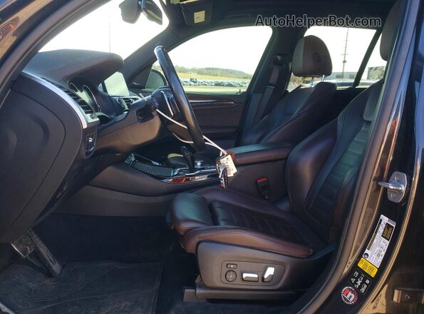 5UXTS3C57J0Z00328 2018 BMW X3 Black Front interior view