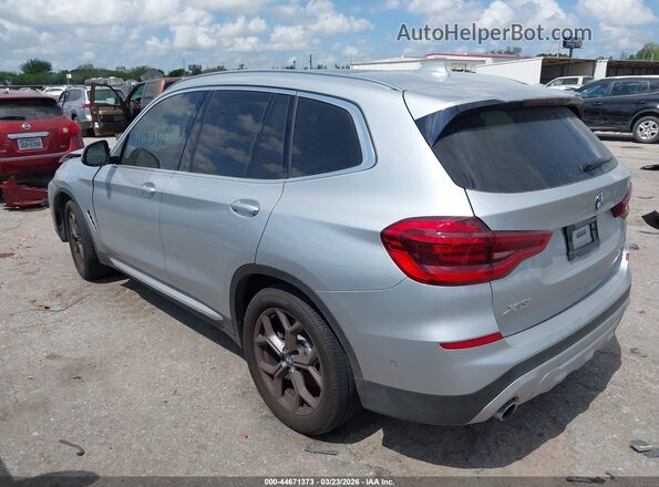 5UXTY3C04M9E71350 2021 BMW X3 Серебряный Задняя левая четверть