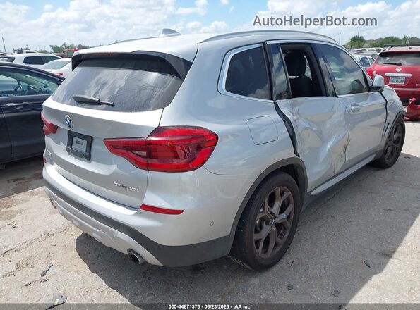 5UXTY3C04M9E71350 2021 BMW X3 Серебряный Задняя правая четверть