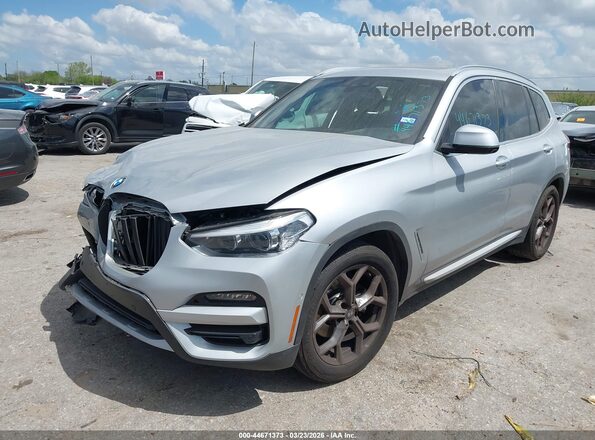 5UXTY3C04M9E71350 2021 BMW X3 Серебряный Передняя левая четверть