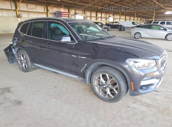 5UXTY3C05M9E76878 2021 BMW X3 Black 