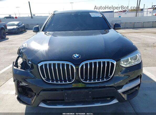 5UXTY3C05M9G56376 2021 BMW X3 Black Widok zestawu wskaźników