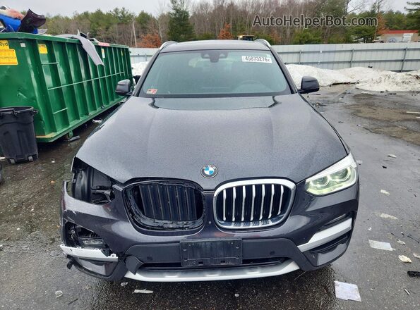 5UXTY5C05M9F02164 2021 BMW X3 Gray Widok z przodu