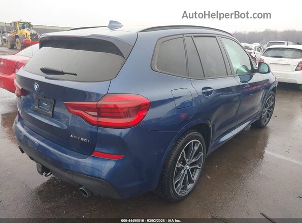 5UXTY5C07M9E47636 2021 BMW X3 Blue Задня права чверть