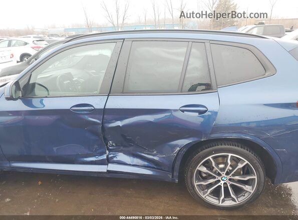 5UXTY5C07M9E47636 2021 BMW X3 Blue Панорамний вид салону 360°