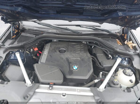 5UXTY5C07M9E47636 2021 BMW X3 Blue Вид ззаду