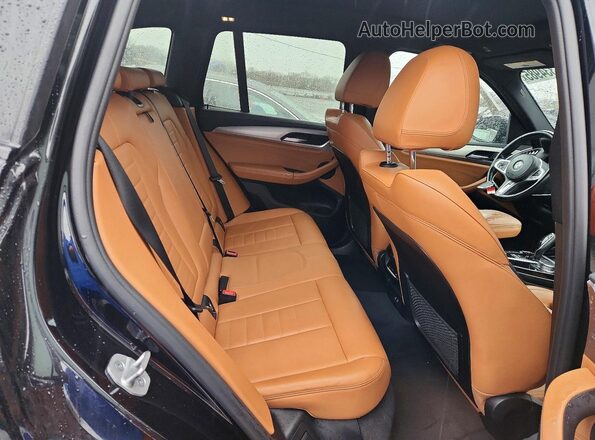 5UXTY9C0XM9F31053 2021 BMW X3 Black Vista de los asientos traseros