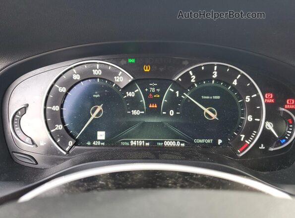 5UXUJ3C57KLG54164 2019 BMW X4 Gray Instrument cluster view