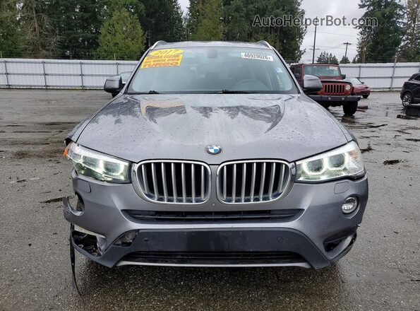 5UXWX7C57H0U39969 2017 BMW X3 Gray Front view