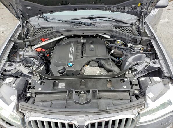 5UXWX7C57H0U39969 2017 BMW X3 Gray Engine compartment view