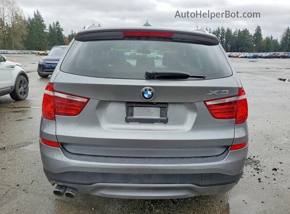 5UXWX7C57H0U39969 2017 BMW X3 Gray Rear view