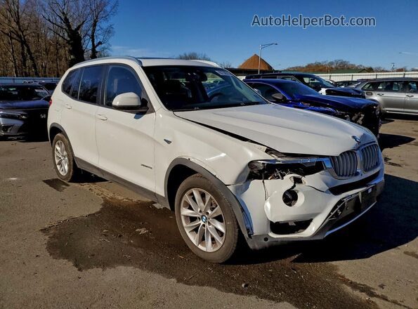 5UXWX9C52H0T13689 2017 BMW X3 White Front right