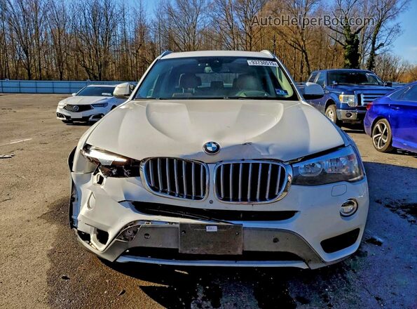 5UXWX9C52H0T13689 2017 BMW X3 White Front view