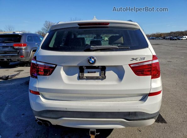 5UXWX9C52H0T13689 2017 BMW X3 White Rear view