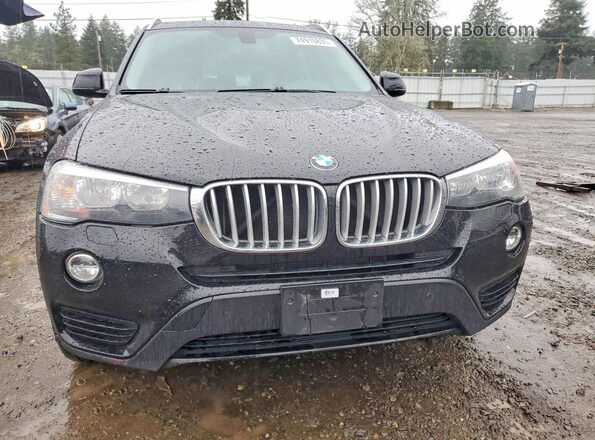 5UXWX9C5XG0D70725 2016 BMW X3 Black Front view