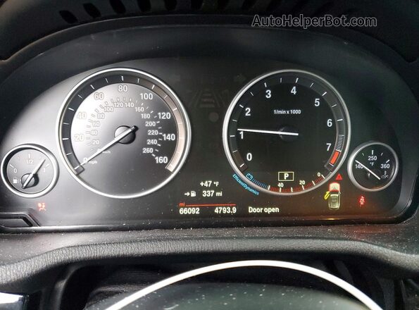 5UXWX9C5XG0D70725 2016 BMW X3 Black Instrument cluster view