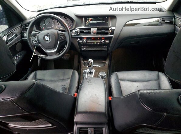 5UXWX9C5XG0D70725 2016 BMW X3 Black Dashboard view