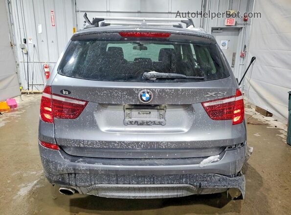 5UXWY3C52G0N88309 2016 BMW X3 Серебряный Вид сзади