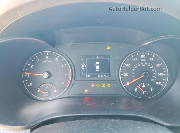 5XXGT4L38GG073757 2016 KIA OPTIMA Black Vista del cuadro de instrumentos