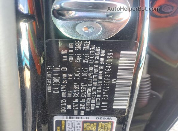5XYK23DF3TG401897 2026 KIA SPORTAGE Черный 