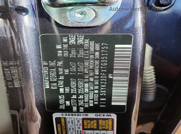 5XYK23DFXTG351757 2026 KIA SPORTAGE Black 360 interior view