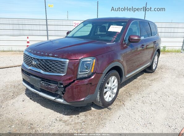 5XYP24HC0LG086066 2020 KIA TELLURIDE Burgundy Передня ліва чверть