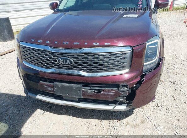 5XYP24HC0LG086066 2020 KIA TELLURIDE Burgundy Вид спереду