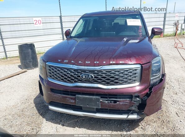 5XYP24HC0LG086066 2020 KIA TELLURIDE Burgundy Вид щитка приладів