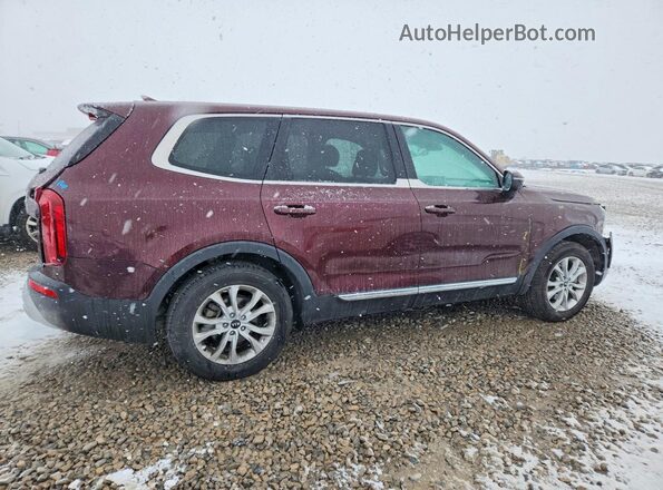 5XYP2DHC5MG108967 2021 KIA TELLURIDE Burgundy Rear right