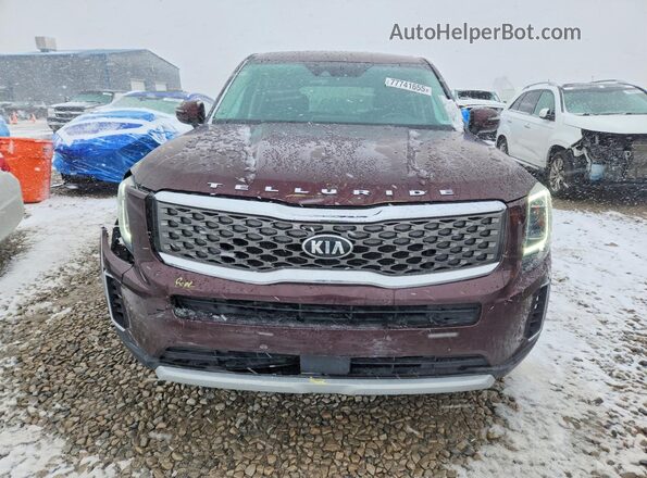 5XYP2DHC5MG108967 2021 KIA TELLURIDE Burgundy Front view