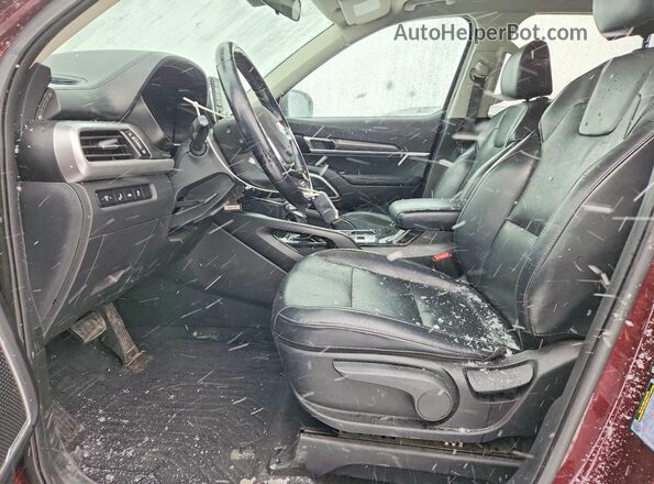 5XYP2DHC5MG108967 2021 KIA TELLURIDE Burgundy Front interior view