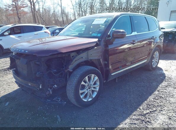 5XYP2DHCXLG061059 2020 KIA TELLURIDE Burgundy Front left