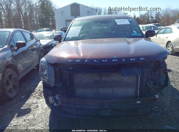5XYP2DHCXLG061059 2020 KIA TELLURIDE Burgundy Front view