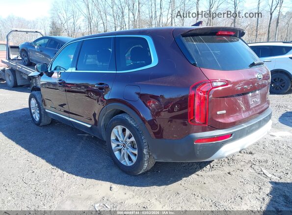 5XYP2DHCXLG061059 2020 KIA TELLURIDE Burgundy Rear left