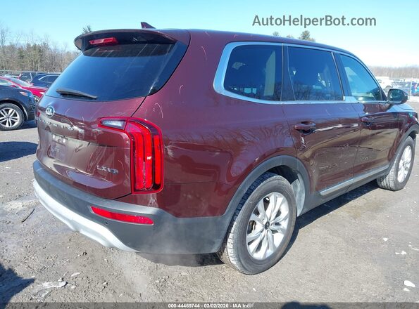 5XYP2DHCXLG061059 2020 KIA TELLURIDE Burgundy Rear right