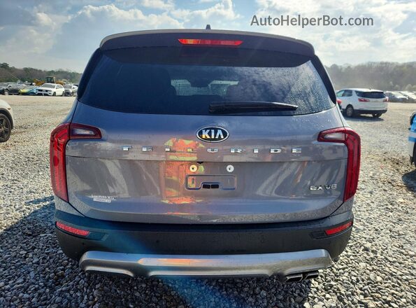 5XYP34HC2MG143740 2021 KIA TELLURIDE Gray Rear view