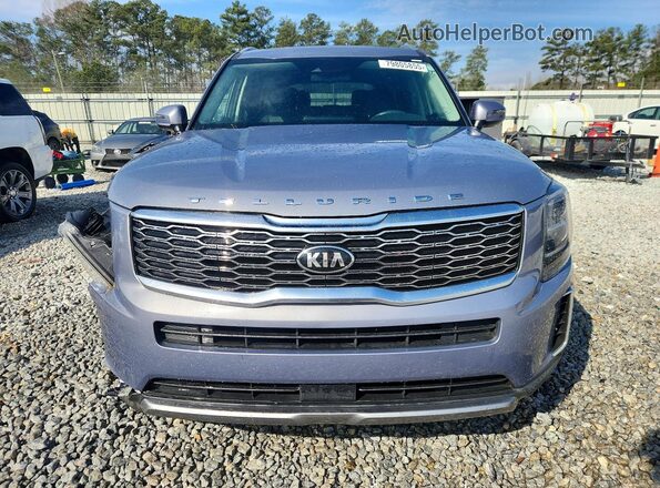 5XYP34HC2MG143740 2021 KIA TELLURIDE Gray Front view