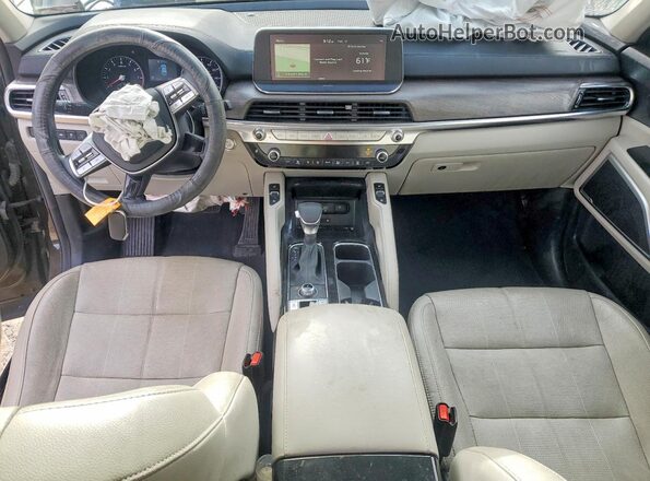5XYP3DHC2MG107143 2021 KIA TELLURIDE Brown Առջևի վահանակի տեսք