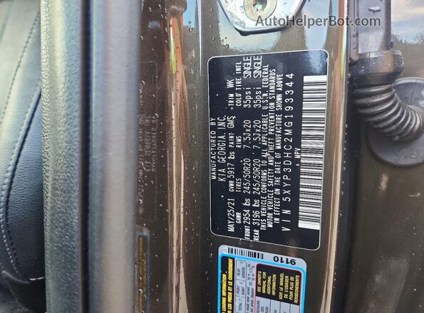 5XYP3DHC2MG193344 2021 KIA TELLURIDE Green Շարժիչի բաժամունքի տեսք