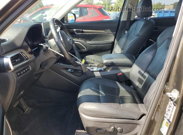 5XYP3DHC3MG115896 2021 KIA TELLURIDE Коричневый Вид салона спереди